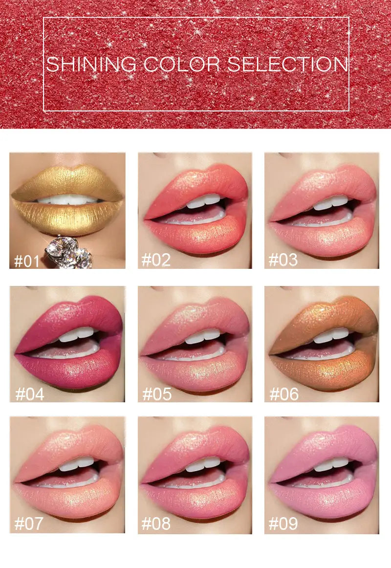 Color-Changing Metallic Pearlescent Gilded Lipstick