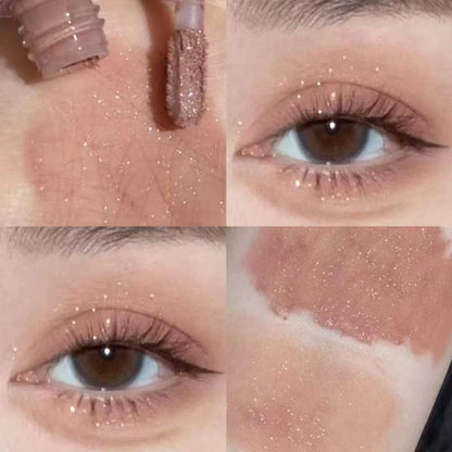 Brown Glitter Eyeshadow Stick and Contour Cream Makeup